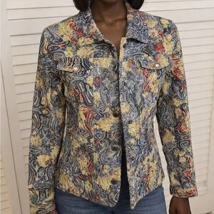 Appleseed's Floral Denim Jacket